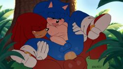 16:9 2025 anal anal_sex animated anthro anthro_on_anthro anthro_penetrated anthro_penetrating anthro_penetrating_anthro anus ass balls blue_body bodily_fluids closed_eyes clothing duo echidna erection eulipotyphlan footwear genital_fluids genitals gloves green_eyes handwear hedgehog knuckles_the_echidna krazyelf male male/male male_penetrated male_penetrating male_penetrating_male mammal monotreme mostly_nude multicolored_body open_mouth outside penetration penile penile_penetration penis penis_in_ass precum red_body sega sex shoes short_playtime smile sonic_the_hedgehog sonic_the_hedgehog_(series) stomach_bulge tan_body two_tone_body widescreen
