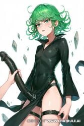 ai_generated big_dick big_penis fantasy female one_punch_man strap-on tagme tatsumaki video watermark