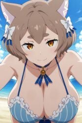 1female 1girls ai_assisted ai_generated animal_ears anthro anthro_female anthro_focus anthro_only arms_out_of_frame arms_stretched beach beach_background bending_forward bending_over bent_over bikini bikini_top black_pupils blue_bikini blue_bikini_top blue_choker blush blush_lines blushing_at_viewer blushing_female brown_hair cat_ears cat_girl catgirl choker civitai cleavage cleavage_focus clothed clothed_anthro clothed_female coloredbin.ai coloredbin_ai ear_tuft face_focus felix_argyle female female_anthro female_focus female_only frilly_bikini front_view front_view_focus fully_clothed fully_clothed_anthro fully_clothed_female genderswap_(mtf) hair_bows hair_ornament hands_out_of_frame hanging_boobs hanging_breasts hanging_tits huge_boobs huge_breasts large_boobs large_breasts large_tits leaning leaning_forward light-skin light-skinned_female light_blush light_skin light_skinned_female looking_at_viewer looking_back massive_boobs massive_breasts massive_tits outdoor_background outdoors outside plump_boobs plump_breasts plump_tits re:zero_kara_hajimeru_isekai_seikatsu rule_63 seductive seductive_eyes seductive_gaze seductive_look seductive_smile short_hair smiling smiling_at_viewer solo solo_anthro solo_female solo_focus thick_eyebrows upper_body upper_body_focus upper_body_only white-skinned_female white_skin white_skinned_female yellow_eyes