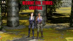 2girls 3d 3monsters 4k big_breasts big_penis black_body blonde_hair dark_hair dark_skin female female_focus fit hi_res jill_valentine jill_valentine_(sasha_zotova) knot large_breasts light_skin mehlabs monster monster_on_female nude nude_female resident_evil sex sheva_alomar voluptuous voluptuous_female werewolf white_skin