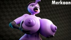 16:9 3d_(artwork) anthro areola armband ass ass_up avian beak beat_banger bedroom_eyes big_breasts biped black_background breasts bunfan_games clothing digital_media_(artwork) feet female female_anthro fingerless_gloves fingers freckled_face freckles gloves green_eyes hair handwear hi_res huge_breasts jack-o'_pose leg_warmers legwear looking_at_viewer merkaan monotone_body mostly_nude mostly_nude_anthro mostly_nude_female narrowed_eyes nipples non-mammal_breasts non-mammal_nipples open_mouth pinup pose purple_areola purple_body purple_hair purple_nipples seductive simple_background solo spiked_armband spikes tail talons thick_thighs toes tongue widescreen zoe_monroe