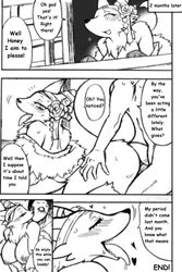 anthro big_breasts blush breasts canine comic english_text female fox fur human kemono mammal mayoineko monochrome nipples nude open_mouth penetration penis pussy pussy_juice sex text tongue tongue_out vaginal_penetration vaginal_penetration