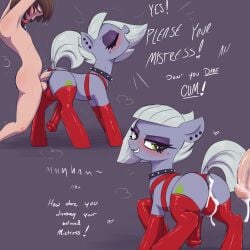 1:1 absurd_res anal anal_sex animal_genitalia animal_penis ball_gag balls blush bodily_fluids bondage bound brown_hair clothing collar cum cum_in_ass cum_inside dominant dominant_female duo english_text equid equine equine_genitalia equine_penis eyelashes female feral feral_penetrated friendship_is_magic ftg_crossgender fti_crossgender futanari gag gagged genital_fluids genitals grey_body gynomorph gynomorph/male gynomorph_penetrating hair hasbro hi_res human human_on_feral human_penetrating human_penetrating_feral intersex intersex/male intersex_penetrating interspecies kiss_mark limestone_pie_(mlp) male male_penetrated mammal my_little_pony nipples panties penetration penile penile_penetration penis penis_in_ass pupils rule_63 sex side_view smile spiked_collar spikes submissive submissive_male t72b text underwear zoophilia
