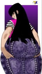 aliyah_(mvadl) alt_girl asian black_hair edited glasses goth korean miko_kubota nerd teenage_girl teenager thick_thighs tight_clothing