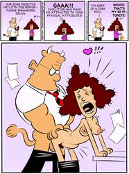 <3 1boy 1boy1girl 1girls 2014 alice_(dilbert) artist_name breasts closed_eyes dahr dated dilbert dilbert_(franchise) english english_text female glasses horns human male male/female mammal naked nipples nude nude_female open_mouth penetration sex tail