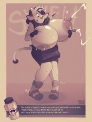 absurd_res animal_humanoid anthro big_breasts bodily_fluids bottle bovid bovid_humanoid bovine bovine_humanoid breast_milking breasts cattle clothing container cow_ears english_text female generation_2_pokemon growth hand_on_breast hi_res holding_nipples horn horn_growth huge_breasts human humanoid hyper hyper_breasts krim_hue lactating mammal mammal_humanoid milk milk_bottle milk_container miltank monochrome multi_nipple nintendo nipples pokemon pokemon_(species) projectile_lactation solo tail tail_growth text torn_clothing transformation wardrobe_malfunction
