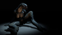 3d alien eisenknurren female female_sangheili halo_(series) hi_res presenting pussy sangheili sangussy solo video_games