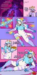 1:2 absurd_res accessory ambiguous_gender angel animal_humanoid animate_inanimate anthro bite biting_lip blush bondage bondage bound buwaro_elexion canid canine chest_fur claws clothing collar comic duo ear_piercing ear_ring endosoma english_text female fire_demon_(slightly_damned) food fur fur_collar fusion hair hair_accessory hair_ribbon handwear hi_res highlights_(coloring) horn humanoid hybrid kieri_suizahn living_plushie magic male male/female mammal masturbation multicolored_body multicolored_fur oven_mitts piercing pillow plushie plushie_vore purple_body purple_eyes purple_fur rabbit_ears ribbon_bondage ribbons ring_piercing safe_vore sandentwins seam_(sewing) slightly_damned snout sound_effects sparkles star_pendant stripes tail tail_motion tailwag teeth text theoretical_construct transformation vore white_hair