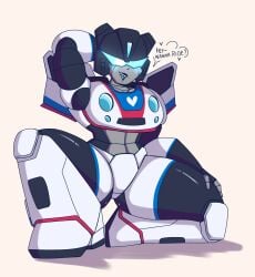 2025 2d 2d_(artwork) alien alien_girl alien_humanoid asking_for_sex blush female female_only fit_female freakyyto horny_female jazz_(transformers) looking_at_viewer muscular_female robot robot_girl robot_humanoid sensual smile thick_thighs transformers visor