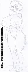 2013 anthro areola big_breasts boom_boom_beagle breasts canine disney ducktales erect_nipples female jojocoso mammal nipples nude pussy solo