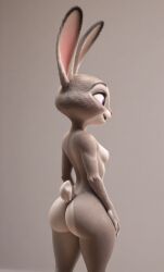 3d ai_generated anthro big_ass bunny bunny_ears bunny_girl bunny_tail disney female furry furry_female judy_hopps large_ass p0rtal_w0mbat purple_eyes rabbit rabbit_ears rabbit_girl rabbit_tail round_ass round_butt thick thick_ass thick_thighs zootopia