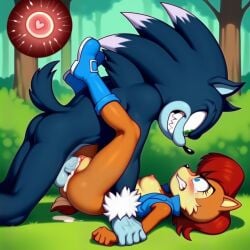 1boy 1girl ai_generated anthro_on_anthro artaeum blue_boots blue_eyes blue_vest blush clenched_hands clenched_teeth crying_with_eyes_open cum_dripping_out_of_pussy cum_in_pussy cum_inside cum_puddle female forced forced_impregnation furry held_down implied_impregnation impregnation on_ground open_shirt outdoors ovum_with_heart penis_in_pussy pinned_down rape red_hair sally_acorn scared sega sex small_breasts sonic_(series) sonic_the_hedgehog sonic_the_hedgehog_(series) sonic_the_werehog sperm_meets_ovum straight struggling terrified vaginal_penetration x-ray