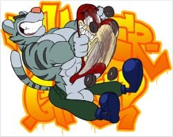 10s 2016 2boys anal atlus balls bara decker_(go!_go!_hypergrind) furry furry_only gay go!_go!_hypergrind graffiti male male_only muscular penis rubberskunktoo simple_background size_difference skateboard tagme tiger vert_(go!_go!_hypergrind) video_games white_background wolf yaoi