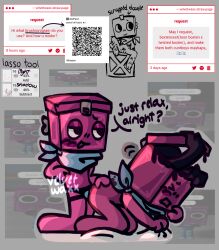 boxten_(dandy's_world) cuntboy cuntboy_only dandy's_world embarrassed intersex male request selfcest strap-on tagme twisted_boxten_(dandy's_world) velvetwaxx yaoi