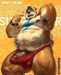 2025 anthro areola arm_hair armpit_hair barazoku bear belly belly_grab biceps big_belly big_bulge big_muscles big_penis bodily_fluids body_hair bracelet bulge chest_hair claws clothed clothing disembodied_hand ear_piercing ear_ring english_text erection erection_under_clothing eyebrows facial_hair five_nights_at_freddy's five_nights_at_freddy's:_security_breach fur genitals gesture ghost_hand glamrock_freddy glans hand_behind_back hand_gesture hand_on_belly hat headgear headwear hi_res huge_belly huge_bulge huge_cock huge_muscles humanoid_genitalia humanoid_penis ineffective_clothing jewelry kemono leg_hair looking_at_viewer male mammal markings musclegut muscular muscular_anthro muscular_male narrowed_eyes navel nipples open_mouth open_smile overweight overweight_anthro overweight_male pecs penis piercing pointing pointing_at_self pubes quads ring_piercing scottgames simple_background smile solo spiked_bracelet spikes standing steel_wool_studios stubble sweat sweatdrop_(iconography) tanmoji_x teeth tenting text text_background thick_arms thick_penis thick_thighs thong tongue top_hat topless topless_anthro topless_male tuft underwear vein yellow_background