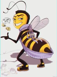 1boy 20th_century_fox 20th_century_studios antennae_(anatomy) anthro arthropod ass barry_b_benson bart_simpson bee bee_movie bird blue_eyes brown_hair clothed clothing columbus_81_productions cursed_image dreamworks dreamworks_animation fox_corporation gracie_films hair hi_res homer_simpson insect male meme paramount_pictures penguin shadman shoes solo sweat text the_simpsons topwear virgin_killer_sweater yellow_body yellow_skin