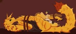 absurd_res anthro arms_tied bodily_fluids bound capcom cum duo erection female female_on_feral female_penetrated feral feral_penetrating feral_penetrating_human genital_fluids genitals hi_res huge_abdominal_bulge human human_on_feral human_penetrated interspecies knot legs_tied lighthouseheat male male/female male_penetrating male_penetrating_female mammal monster_hunter musk penetration penis rey_dau sex size_difference spiral_eyes stomach_bulge zoophilia