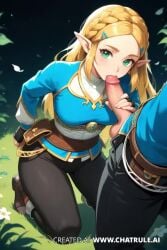 ai_generated blowjob kisses kissing passionate sucking sucking_penis tagme video watermark zelda_(breath_of_the_wild)