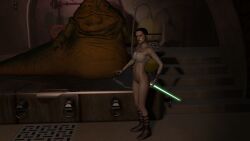 anal anal_object_insertion defeated defeated_heroine gearslad7 lightsaber nude rey spank_marks spanked_ass spanked_butt star_wars