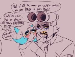 after_masturbation after_orgasm karen_katphish mad mr._wpnz pissed_off saliva saliva_string smg4 talking_to_another