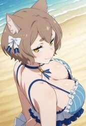 1female 1girls ai_assisted ai_generated animal_ears anthro anthro_female anthro_focus anthro_only back_view beach beach_background bikini bikini_bottom bikini_top black_pupils blue_bikini blue_bikini_bottom blue_bikini_top blue_choker blush blush blush_lines blushing_at_viewer blushing_female brown_hair cat_ears cat_girl catgirl choker civitai cleavage cleavage_focus clothed clothed_anthro clothed_female coloredbin.ai coloredbin_ai down_blouse downblouse ear_tuft felix_argyle female female_anthro female_focus female_only frilly_bikini fully_clothed fully_clothed_anthro fully_clothed_female genderswap_(mtf) hair_bows hair_ornament half-closed_eyes high_angle high_angle_view huge_boobs huge_breasts huge_breasts large_boobs large_breasts large_tits light-skin light-skinned_female light_blush light_skin light_skinned_female looking_at_viewer looking_back massive_boobs massive_breasts massive_tits outdoor_background outdoors outside plump_boobs plump_breasts plump_tits re:zero_kara_hajimeru_isekai_seikatsu rule_63 seductive seductive_eyes seductive_gaze seductive_look seductive_smile short_hair solo solo_anthro solo_female solo_focus thick_eyebrows upper_body upper_body_focus upper_body_only visible_boobs visible_breasts visible_tits white-skinned_female white_skin white_skin white_skinned_female yellow_eyes