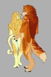 2025 anal anal_fingering animal_genitalia anthro balls black_nose canid canine canis claws curled_tail digital_media_(artwork) digitigrade duo felid finger_claws fingering fur genitals hair hi_res jaguar long_hair looking_at_viewer looking_back looking_back_at_viewer male male/male mammal markings multicolored_body multicolored_fur mythological_canine mythological_creature mythology nude pantherine pawpads paws pointy_ears prick_ears raised_tail sheath simple_background skullsbesan smile snaggle_tooth spots standing tail toe_claws two_tone_body two_tone_fur werecanid werecanine werecreature werewolf wolf