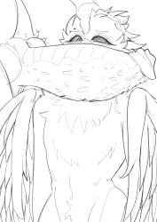 absurd_res anthro avian big_penis dragon duo european_mythology f0rfeit feathered_wings feathers femboy genitals greek_mythology hand_on_head heart_eyes heart_symbol hi_res huge_cock hyper hyper_genitalia hyper_penis knot male male/male maned_dragon monochrome mythological_avian mythological_bird mythological_creature mythological_firebird mythological_scalie mythology penis penis_awe penis_on_face phoenix piercing scalie small_waist spiked_penis spikes spikes_(anatomy) two3frutti unusual_anatomy unusual_genitalia unusual_penis western_dragon wings