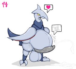 avian balls big_balls cum digestion drooling erection feral huge_balls human male mammal nintendo open_mouth penis pfh pokémon_(species) pokemon pokemon_(species) saliva size_difference skarmory solo tongue video_games vore wings