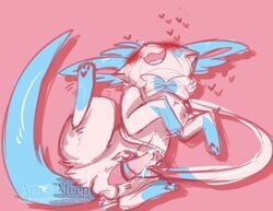 blush bowjob candi cum eeveelution feral generation_6_pokemon male male_only masturbation meep. nintendo penis pokemon pokemon_(species) ribbons smile solo sylveon video_games