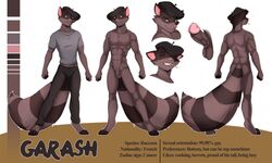 1boy 2014 abs anthro balls fur fureffect humanoid_penis lotusgarden male male_only mammal model_sheet nipples nude penis plain_background raccoon smile smoke solo standing