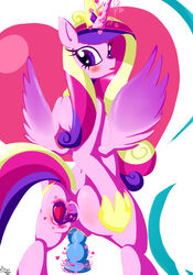 2014 alicorn anal anal_insertion anal_sex anthro anus ass blush cutie_mark dildo equine eyelashes female friendship_is_magic fur hair horn insertion magic mammal multicolored_hair my_little_pony penetration pink_fur princess_cadance_(mlp) purple_eyes pussy ricocake sex_toy solo vaginal_insertion vaginal_penetration vaginal_penetration wings