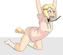 1girls animated ankama blonde_hair blush bondage bottomless bound clothed clothing collar cra cum disembodied_penis duo evangelyne female freckles half-dressed hoodie leash long_ears male partial_male partially_clothed penetration penis sex socks solo_focus straight wakfu white_socks woits