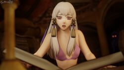 2girls 3d arm_support armpits bangs bare_arms bare_shoulders blunt_bangs blurry_background book bookshelf bra breasts candlestand caught collarbone corruption depth_of_field dochaunt24 escape female female_only femdom femsub fire fire_emblem fire_emblem:_three_houses glowing glowing_eyes hiding holding holding_book imminent_rape imminent_sex indoors leonie_pinelli library long_hair looking_down lysithea_von_ordelia mind_control multiple_girls nail_polish nintendo open_mouth orange_eyes pink_eyes post-timeskip purple_bra purple_nails rape reading shocked shoulders slave small_breasts solo_focus stomach surprised table textless_version underwear upper_body white_hair yuri