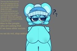 aged_up angry_expression anthro beanie beanie_hat boobs_out gray_background question_marks scratch_(application) sky_(sprunki) sprunki sprunki_misfismix tagme