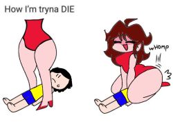 1boy big_ass facesitting female fnf friday_night_funkin girlfriend_(friday_night_funkin) how_i'm_tryna_die ntr thick_thighs