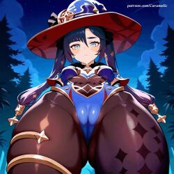 mona (genshin impact) from genshin impact by caramelic