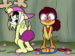 animated baggy_(artist) baggy_(character) blush cheering elo_(nouvaera) embarrassed_exposed_female embarrassed_expression embarrassed_female embarrassed_naked_female embarrassed_nude_exposure embarrassed_nude_female embarrassing_nudity flip_flops furry naked_in_public naked_on_the_beach nude_female nude_in_front_of_audience nude_on_the_beach original_character original_characters parody public_exposure public_humiliation public_indecency public_nudity ripped_pants sandals scene_reference sound spongebob_reference spongebob_squarepants swimsuit swimwear tagme video webm wolf_whistle