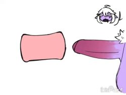 1futa animated artificial_vagina drooling erection foreskin futa_only futanari kinky_rat loop onahole original_character pubic_hair purple_skin self_upload solo solo_futa