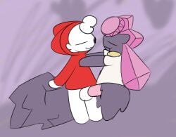 2d_animation animated anthro balls black_body bottomless cat_smile closed_eyes clothed clothing diamond_(gem) diancie domestic_cat duo essentiad felid feline felis female female_penetrated flat_colors forehead_gem fur fur_tuft gem generation_6_pokemon genitals hands_on_partner hands_on_shoulders hi_res hoodie hoodie_only leaning_on_object legendary_pokemon loop male male/female male_penetrating male_penetrating_female mammal manu_(essentiad) mythical_pokemon nintendo open_mouth open_smile penetration penis pink_gem pink_penis pokemon pokemon_(species) red_clothing red_hoodie red_shirt red_topwear rock sex shirt simple_background smile topwear topwear_only tuft vaginal_penetration white_body white_clothing white_fur white_shirt white_topwear