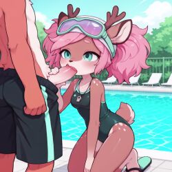 ai_generated animated anthro fellatio furry kraakai tagme uncensored video