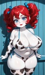 1female 1girl 1girls 2025 2025s ai ai-created ai_art ai_assisted ai_generated belly_button big_breasts bikini blue_eyes blush breasts breasts_bigger_than_head cleavage cow_print cow_print_armwear cow_print_bikini cow_print_legwear cow_print_thigh_highs cow_print_thighhighs curly_hair female female_focus female_only freckles freckles_on_face hair high_quality high_resolution highres huge_breasts illustrious_(stable_diffusion) lips lipstick looking_at_viewer mob_entertainment mob_games navel pixai pony_diffusion_(model) pony_diffusion_xl poppy_(poppy_playtime) poppy_playtime poppy_playtime_(chapter_2) poppy_playtime_(chapter_3) poppy_playtime_(chapter_4) red_hair red_lips red_lipstick redhair redhead redhead_female ribbon ribbons short_stack shortstack smile smiling smiling_at_viewer solo solo_female solo_focus stable_diffusion thick_thighs thighs twintails twintails_(hairstyle) urikoito video_games white_body white_skin wide_hips