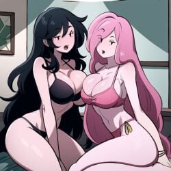 2girl 2girls absurd_res absurd_resolution absurdres adventure_time adventure_time:_fionna_&_cake ai_generated ass athletic athletic_body athletic_female bed big_ass big_breasts big_butt black_bra black_eyes black_panties blush blushed_face blushing_at_viewer blushing_female bra breasts bubble_ass bubble_butt busty busty_female busty_girl cartoon cartoon_network cartoony cats62 curvaceous curvaceous_female curvaceous_figure curvy curvy_body curvy_female curvy_figure curvy_hips ear exposed exposed_ass exposed_boobs exposed_breasts exposed_butt exposed_legs exposed_thighs eyebrows eyelashes eyeshadow eyewear fat_ass fat_butt female female_only females females_only front_view glistening glistening_ass glistening_body glistening_boobs glistening_breasts glistening_butt glistening_eyes glistening_legs glistening_skin glistening_thighs half-closed_eyes half-dressed half_naked half_nude hi_res high_quality high_resolution highres huge_ass huge_boobs huge_breasts large_ass large_boobs large_breasts large_butt legs long_hair looking_at_viewer marceline marceline_abadeer on_bed open_mouth pale-skin pale-skinned_female pale_body pale_skin pale_skinned_female panties pants pink_arms pink_belly pink_body pink_bra pink_breasts pink_face pink_hair pink_hands pink_legs pink_panties pink_skin pink_thighhighsfemale princess_bubblegum seductive seductive_body seductive_eyes seductive_look seductive_mouth seductive_smile shiny shiny_ass shiny_body shiny_boobs shiny_breasts shiny_butt shiny_legs shiny_skin shiny_thighs sideboob sitting sitting_on_bed slim_waist small_waist smile smiling smiling_at_viewer smooth_ass smooth_body smooth_butt smooth_legs smooth_skin smooth_thighs thick_thighs thighhighs thighs thin_waist topless warner_brothers