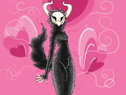 animal_humanoid black_fur black_hair demon demon_girl demon_horns fluffy fluffy_tail furry furry_female furry_only furry_tail gerbillo_aea heart heart_symbol love medium_breasts skull small_breasts tail
