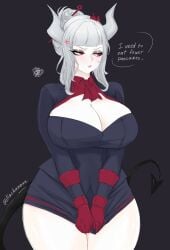lucifer (helltaker) from helltaker by lia-chan (liachaaann)
