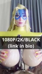 1boy 1girls 3d 9:16 animated big_breasts blonde_blazer blonde_female blonde_hair breasts dark-skinned_male dark_skin dispatch_(game) interracial light-skinned_female light_skin long_video longer_than_10_seconds longer_than_30_seconds longer_than_one_minute mandy_(dispatch) paizuri paizuri_lead_by_female short_video sound straight superheroine tagme titjob veedeeshka vertical_video video