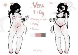 3_toes ahoge alternative_fashion anthro areola belly belly_tattoo bikini black_clothing black_hair black_nose bra bracelet breasts bull_terrier bulldog canid canine canis cigarette claws clothing colored_nails domestic_dog ear_piercing eye_bags eyelashes facial_tattoo feet female front_view fur genitals h0t-garbage hair heart_ahoge hi_res hunting_dog jewelry long_eyelashes long_hair mammal mastiff minimal_clothing model_sheet molosser nails nipple_piercing nipples nude panties paws piercing pink_areola pink_belly pink_body pink_skin shaded shaggy_hair signature slightly_chubby slightly_chubby_anthro slightly_chubby_female smoke smoking solo spiked_bracelet spikes studded_bracelet studded_jewelry studs swimwear tasteful_nudity tattoo terrier toes tummy_nipples two-piece_swimsuit underwear vera_(h0t_garbage) vulva white_body white_fur