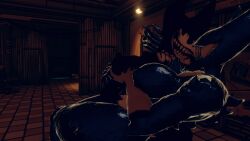 3d 3d_model beast_darling_(cally3d) bendy_and_the_dark_revival bendy_and_the_ink_machine black_body black_tongue boobs_out breasts breasts_out couple couple_(romantic) couple_love cryptiacurves demon demon_girl eyeless eyeless_character eyeless_face eyeless_male female female/male gloves gloves_only holding_onto_partner huge_boobs huge_breasts ink ink_demon ink_on_body joey_drew_studios licking_partner male male/female msmoroxide nipples nipples_bulge nipples_exposed nipples_out nipples_outside nipples_visible no_bra no_clothes no_clothing no_eyes no_panties selfcest selfcest? sepia sharp_fangs sharp_teeth south_shaed south_shaed_(dreams_come_true_studio) teeth teeth_showing teeth_visible tits_out vr vr_media vrc vrchat vrchat_avatar vrchat_media vrchat_model