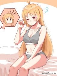 2d 2d_(artwork) 2d_artwork 2girls adult adult_female ahoge bare_arms bare_belly bare_calves bare_chest bare_hands bare_knees bare_legs bare_navel bare_shoulders bare_skin bare_thighs bed bed_sheet belly belly_button big_sister blonde-haired_female blonde_female blonde_hair blonde_hair_female blood_related bocchi_the_rock! bra breasts busty busty_female busty_girl cleavage collarbone digital digital_art digital_drawing digital_drawing_(artwork) digital_media digital_media_(artwork) drawing elbows exposed_arms exposed_belly exposed_chest exposed_legs exposed_navel exposed_shoulders exposed_skin exposed_thighs eyebrows_visible_through_hair fanart female female_focus female_only fingers grey_bra grey_panties grey_underwear half_naked half_nude hand_between_legs hand_between_thighs high_resolution high_school_student highres ijichi_nijika ijichi_seika indoor indoor_nudity indoors knees large_breasts lean_figure little_sister long_hair mature mature_female midriff multiple_females multiple_girls naked naked_female naked_woman narrow_waist navel nude nude_female nudity older_sister orange-eyed_female orange_eyes panties pillow ponytail school_girl semi_nude shoulders siblings side_ponytail sidelocks simple_background sister_and_sister sisters sitting sitting_on_ass sitting_on_bed sleepy slender_body slender_waist slim_waist teen_girl teenage_girl teenager thighs tired tired_expression tired_eyes tired_look underwear upper_body waking_up wata9mm_no white_background white_bed white_bed_sheet white_pillow wide_hips yellow-haired_female yellow_hair young_female young_woman younger_sister