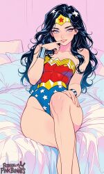 ai_generated areolae ass blush breasts completely_nude curvy dc_comics female full_body hentai high_resolution highly_detailed large_breasts long_hair looking_at_viewer navel nipples nsfw nude open_mouth patreon pinkbunnies pussy rule34 seductive simple_background smile solo thick_thighs thighs uncensored wide_hips wonder_woman wonder_woman_(series)