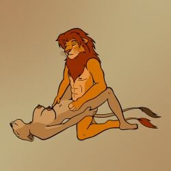 abs anthro_on_anthro big_breasts canon_couple disney husband_and_wife nakedsiren nala nala_(the_lion_king) penetration penis_in_pussy simba simba_(the_lion_king) the_lion_king